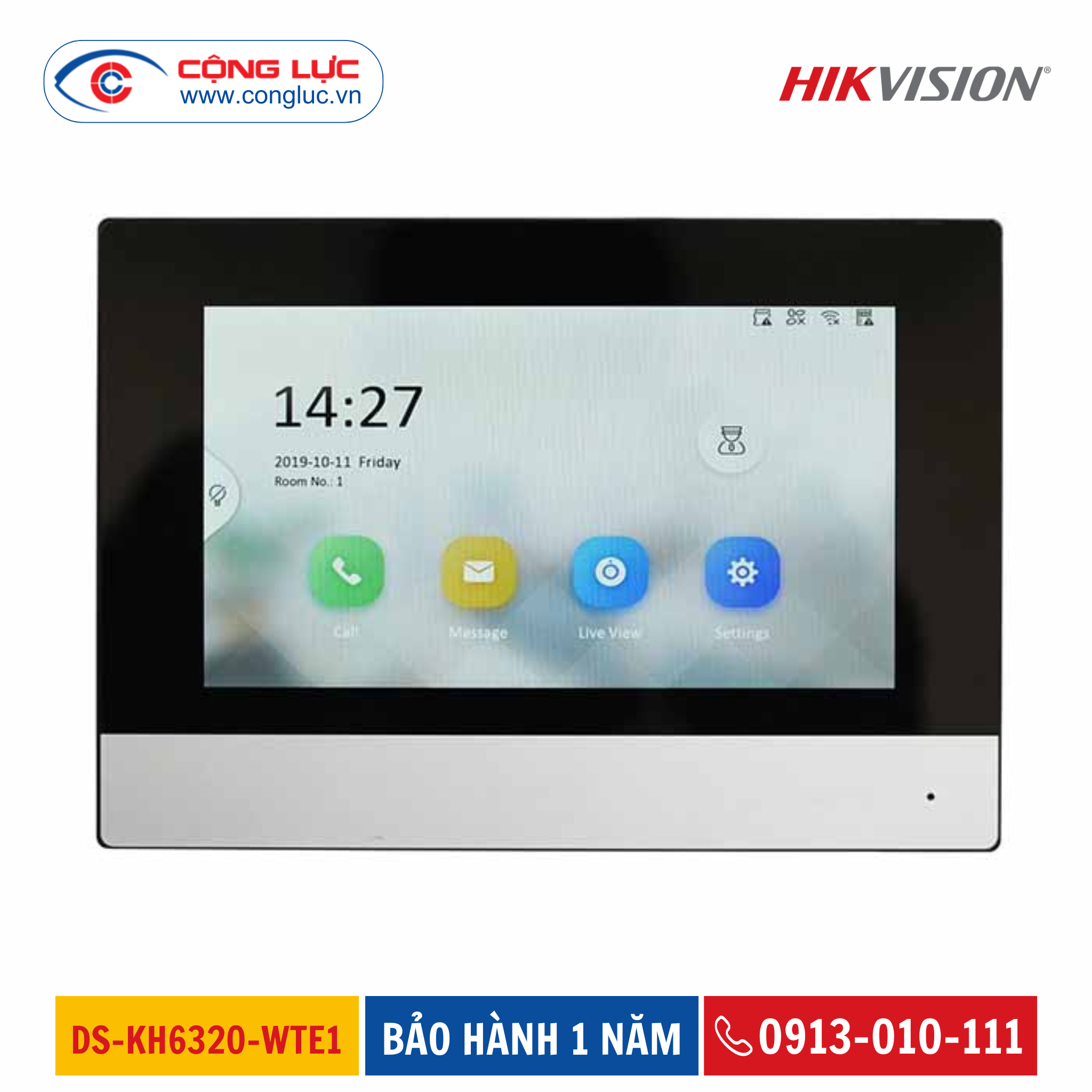 Màn Hình Chuông Cửa IP Không Dây HIKVISION DS-KH6320-WTE1